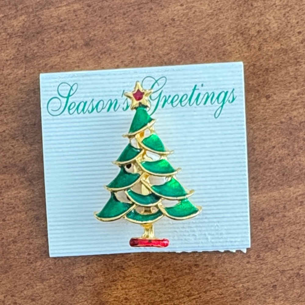 Vintage Christmas Tree Pin~Brooch